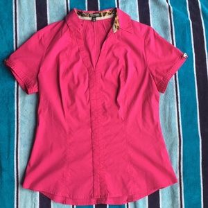 Medium express essential stretch pink blouse